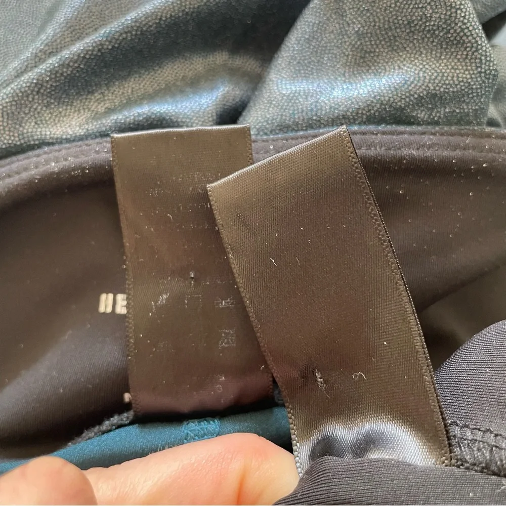 Heroine Sport Marvel Shiny Blue 2 Piece High Rise Leggings Sports Bra Set EUC M - Picture 8 of 9